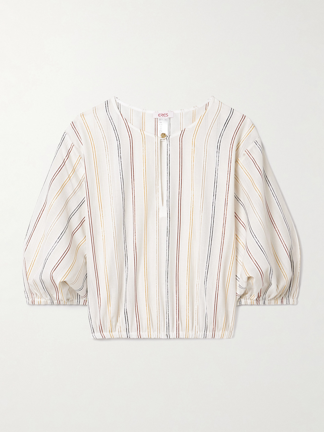 Eres Cotton-blend Stripe Eldorado Crop Top In White