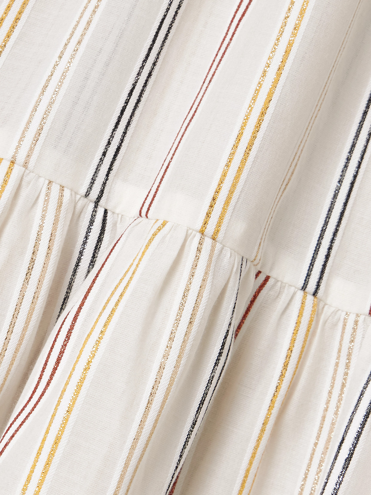 Eres Cotton-blend Stripe Brillante Maxi Skirt In White