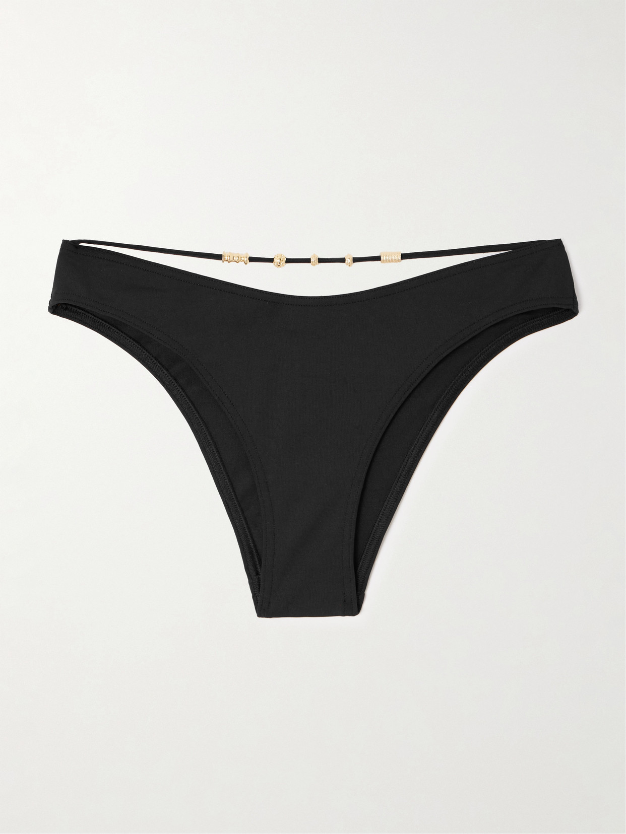 Eres - Trésor Lava Cutout Embellished Bikini Briefs - Black