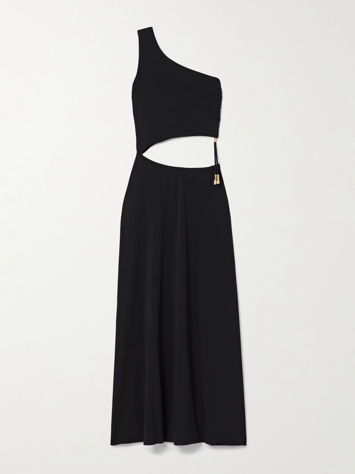 Eres Legende One-shoulder Embellished Cutout Stretch-jersey Maxi Dress