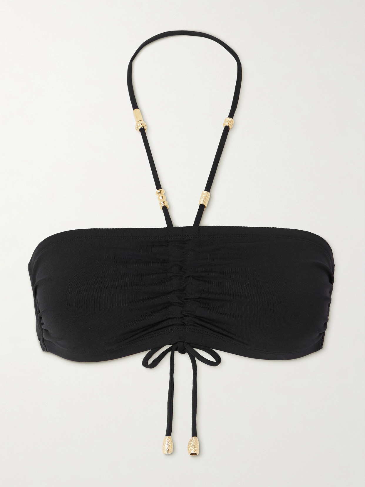 Eres Melia Embellished Gathered Halterneck Bikini Top