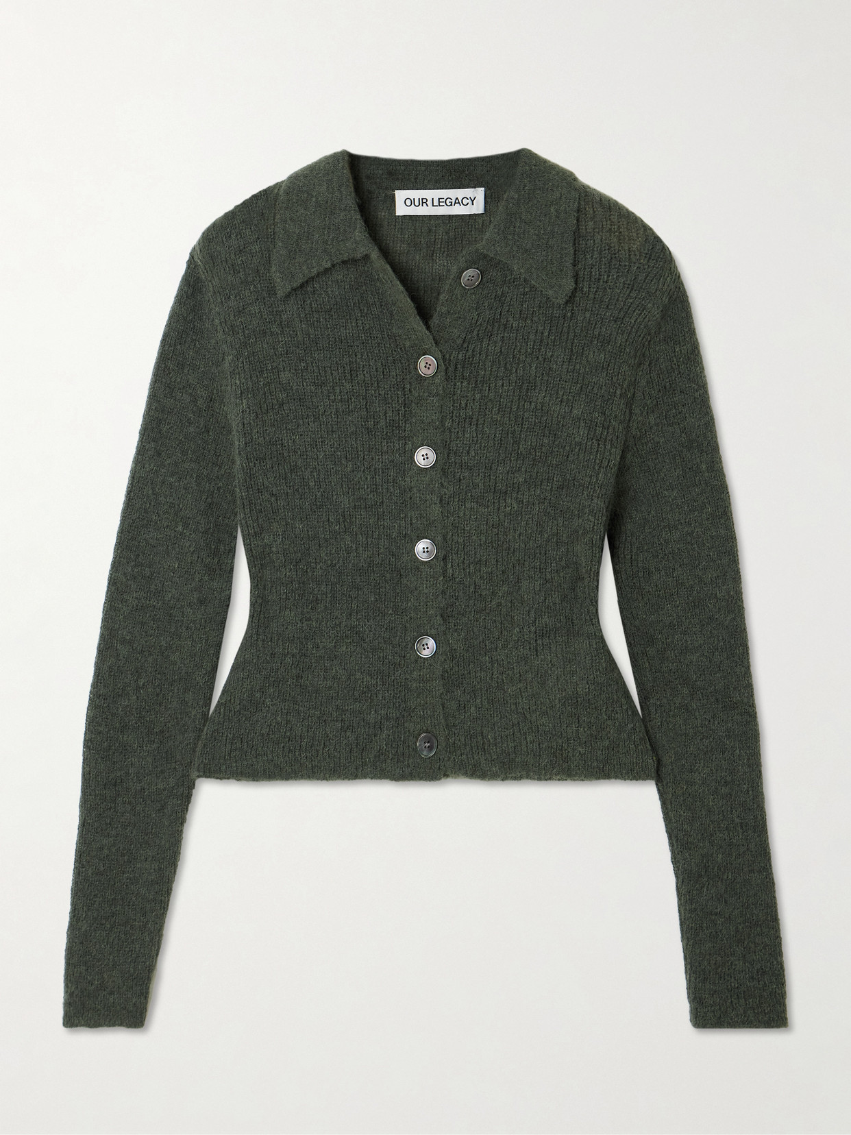 Our Legacy Mazzy Open-knit Brushed Alpaca-blend Cardigan