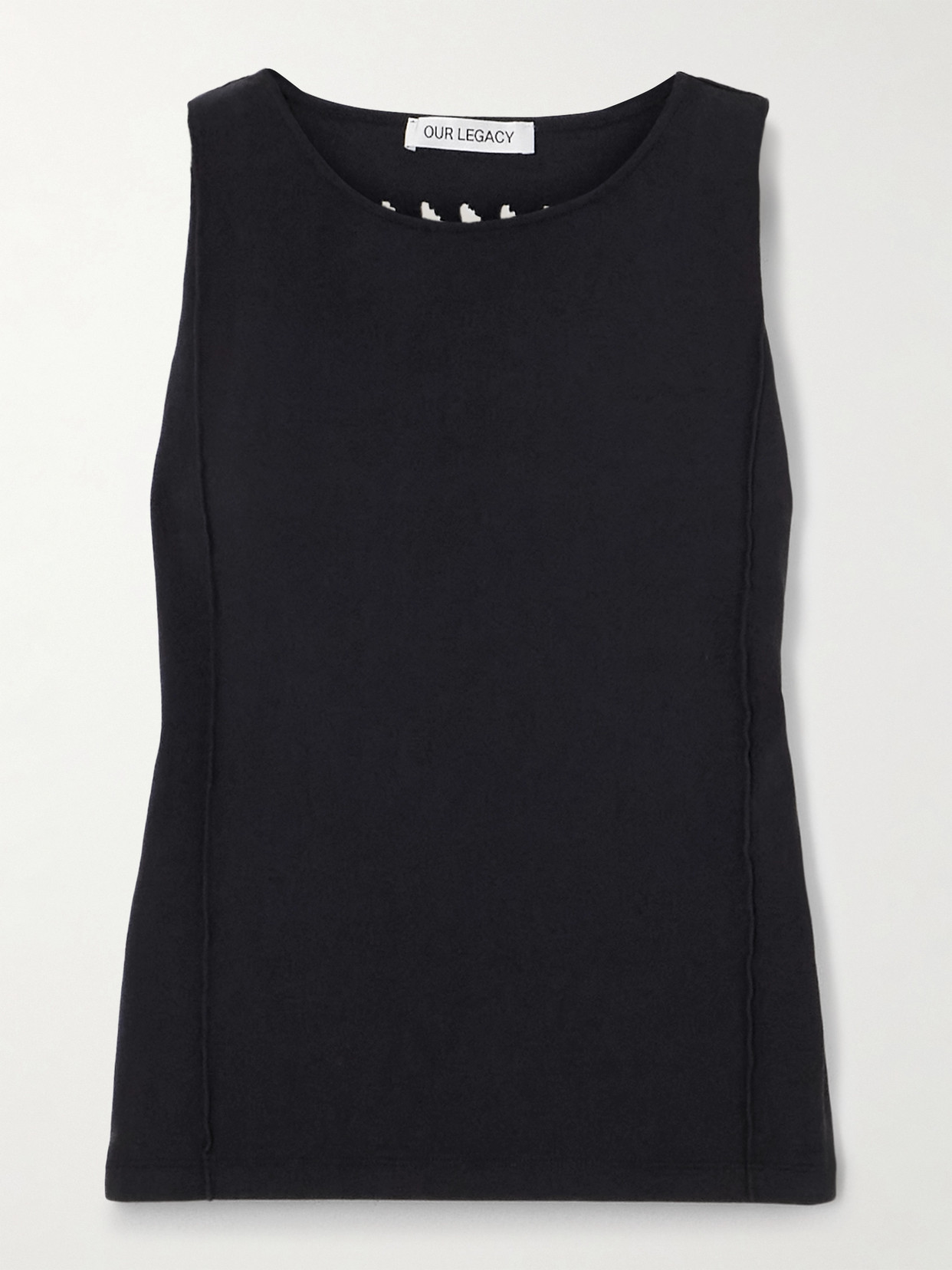 Our Legacy Cutout Cotton-jersey Tank In Black