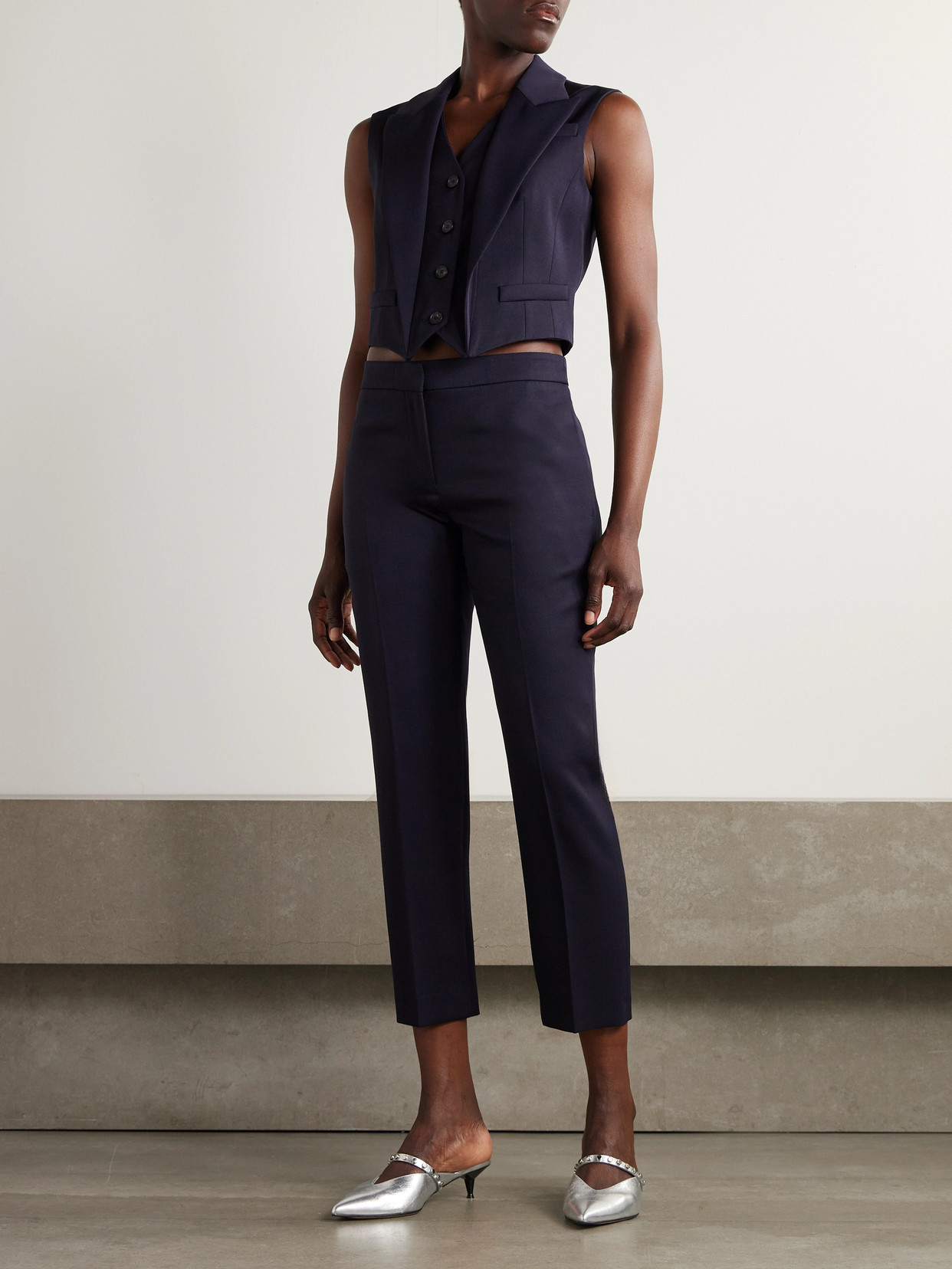 Alexander Mcqueen Grain De Poudre Wool Vest