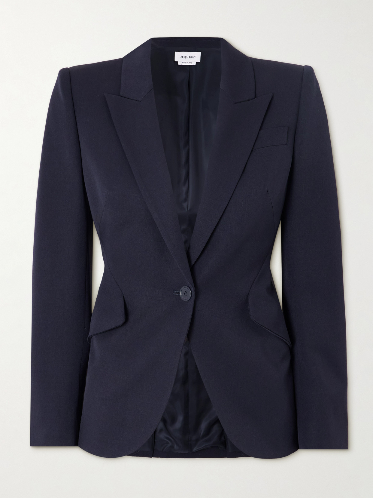 Alexander Mcqueen Grain De Poudre Wool Blazer