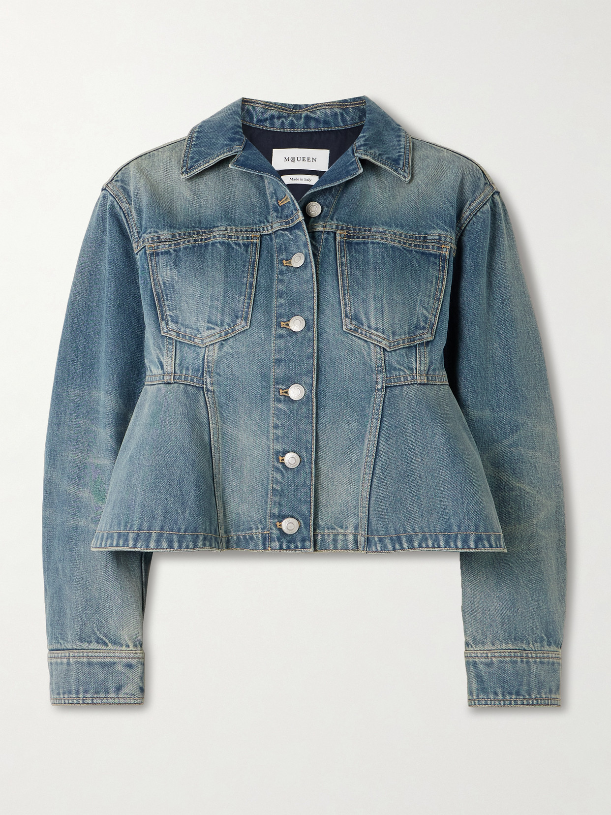 Alexander Mcqueen Paneled Denim Jacket