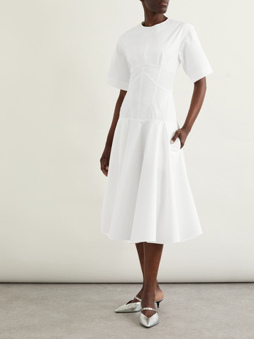 McQueen Day organic cotton-poplin midi dress