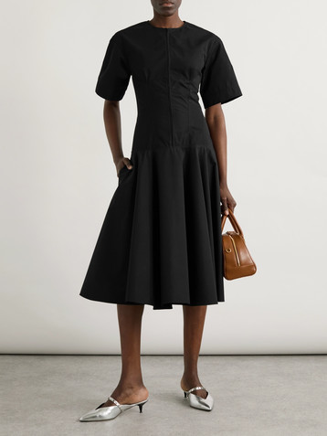 McQueen Day organic cotton-poplin midi dress