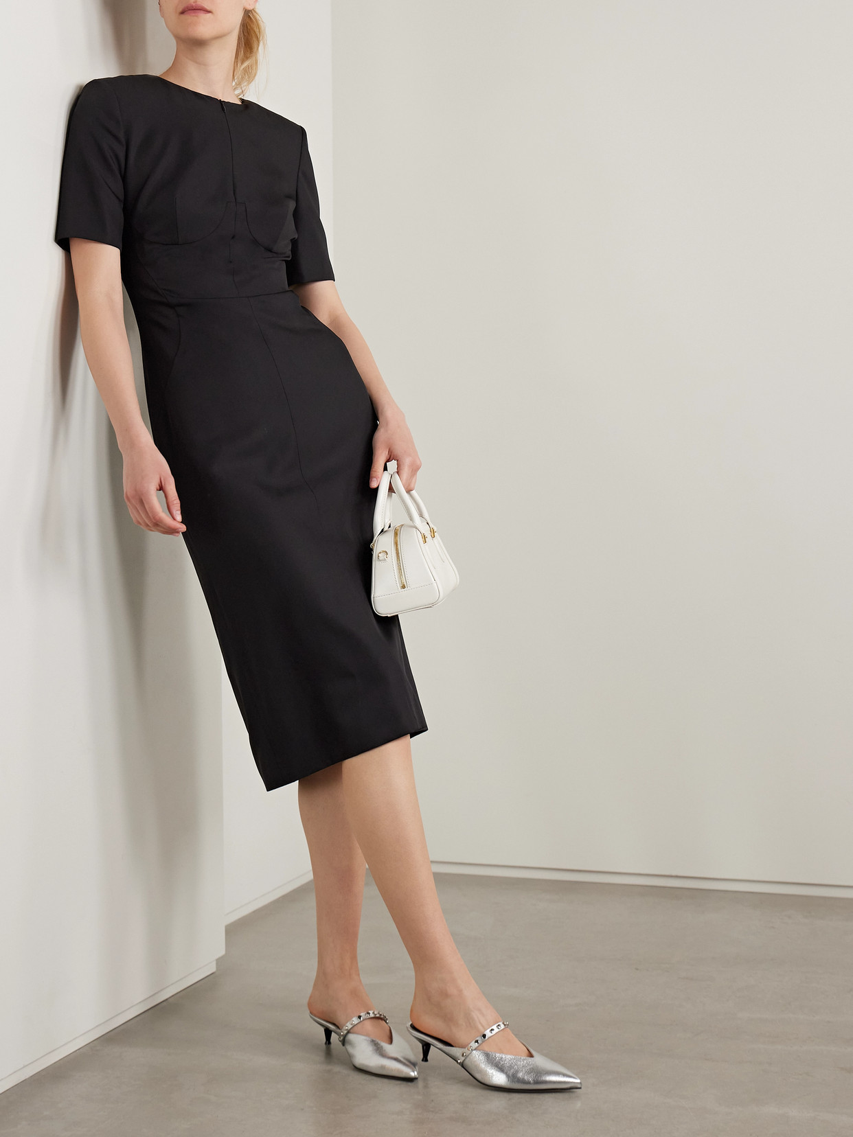 Alexander Mcqueen Wool-blend Midi Dress