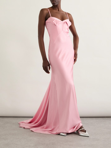 McQueen Silk-satin gown