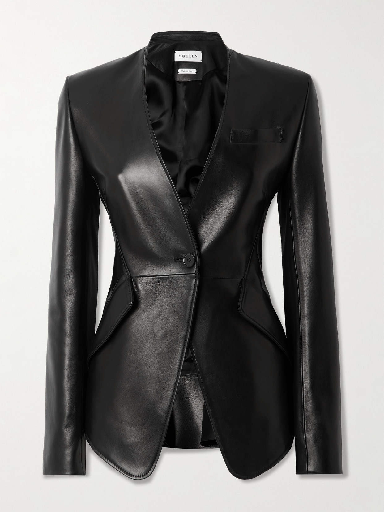 Alexander Mcqueen Leather Blazer