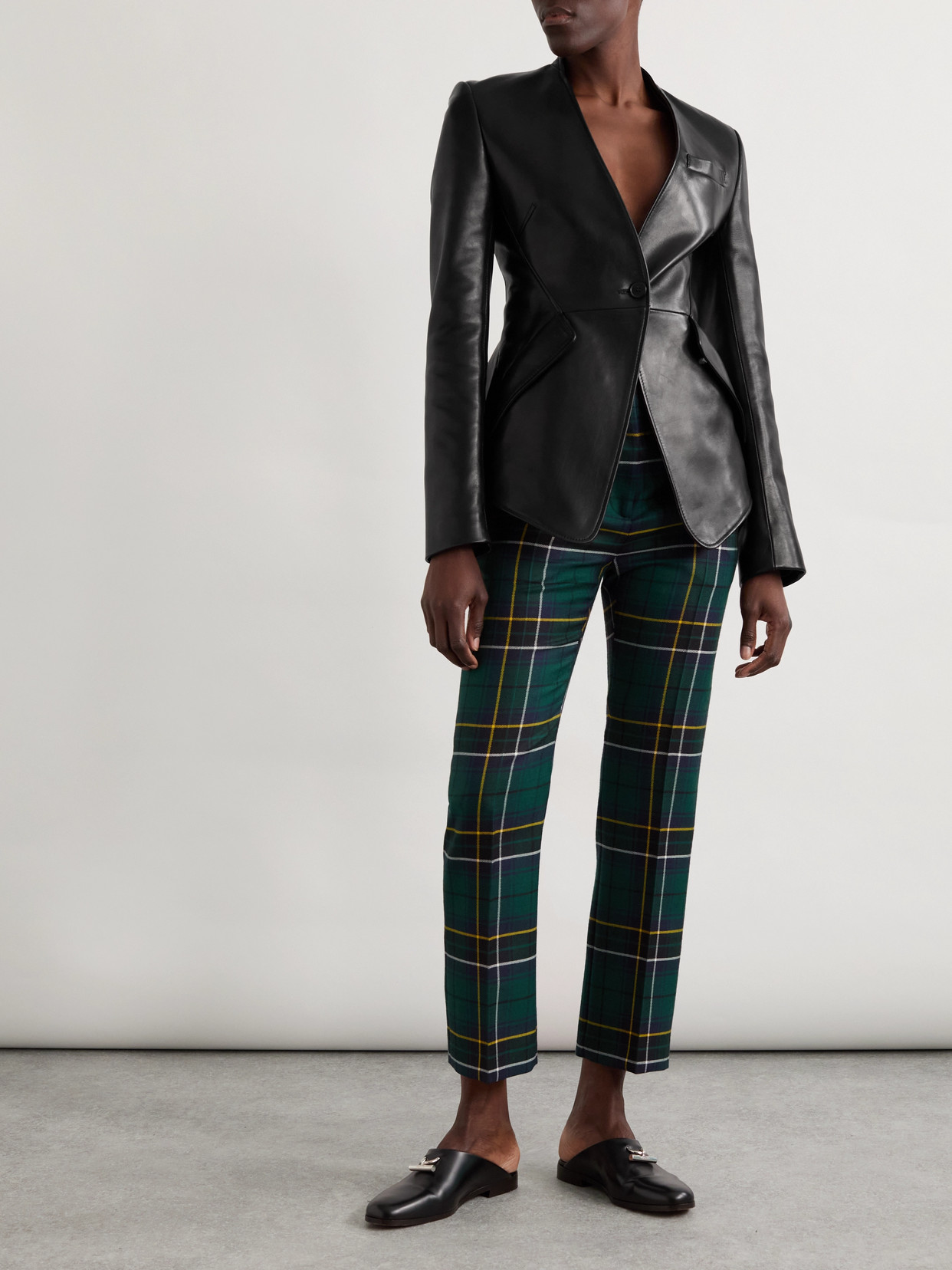 Alexander Mcqueen Leather Blazer