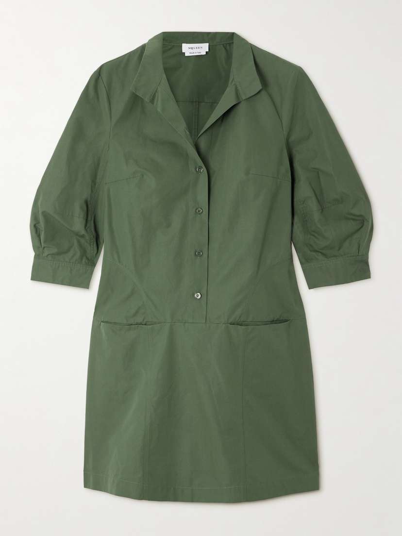 McQueen Cotton-poplin Mini Dress