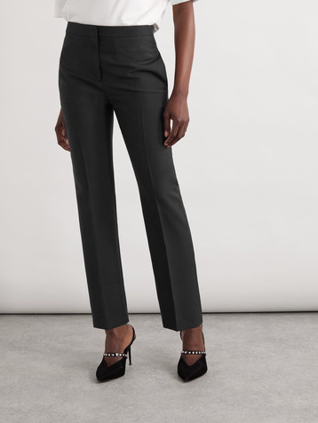 McQueen Wool and mohair-blend tapered pants