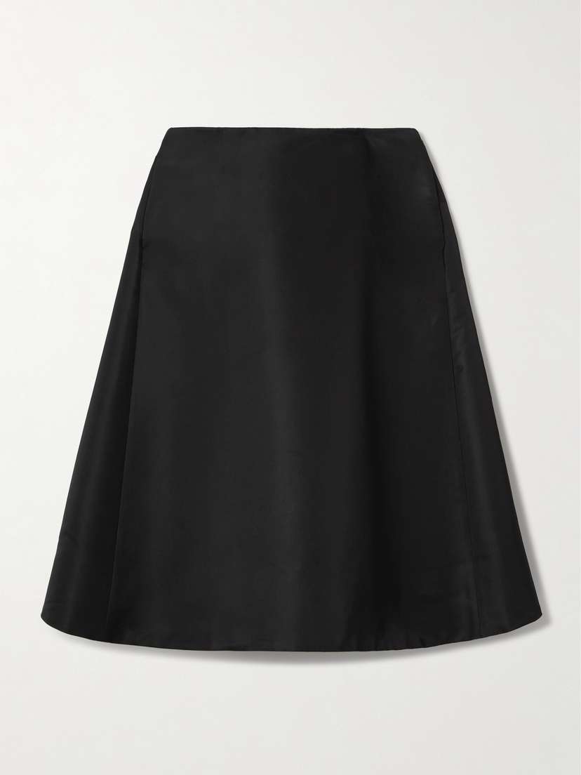 McQueen Satin Midi Skirt