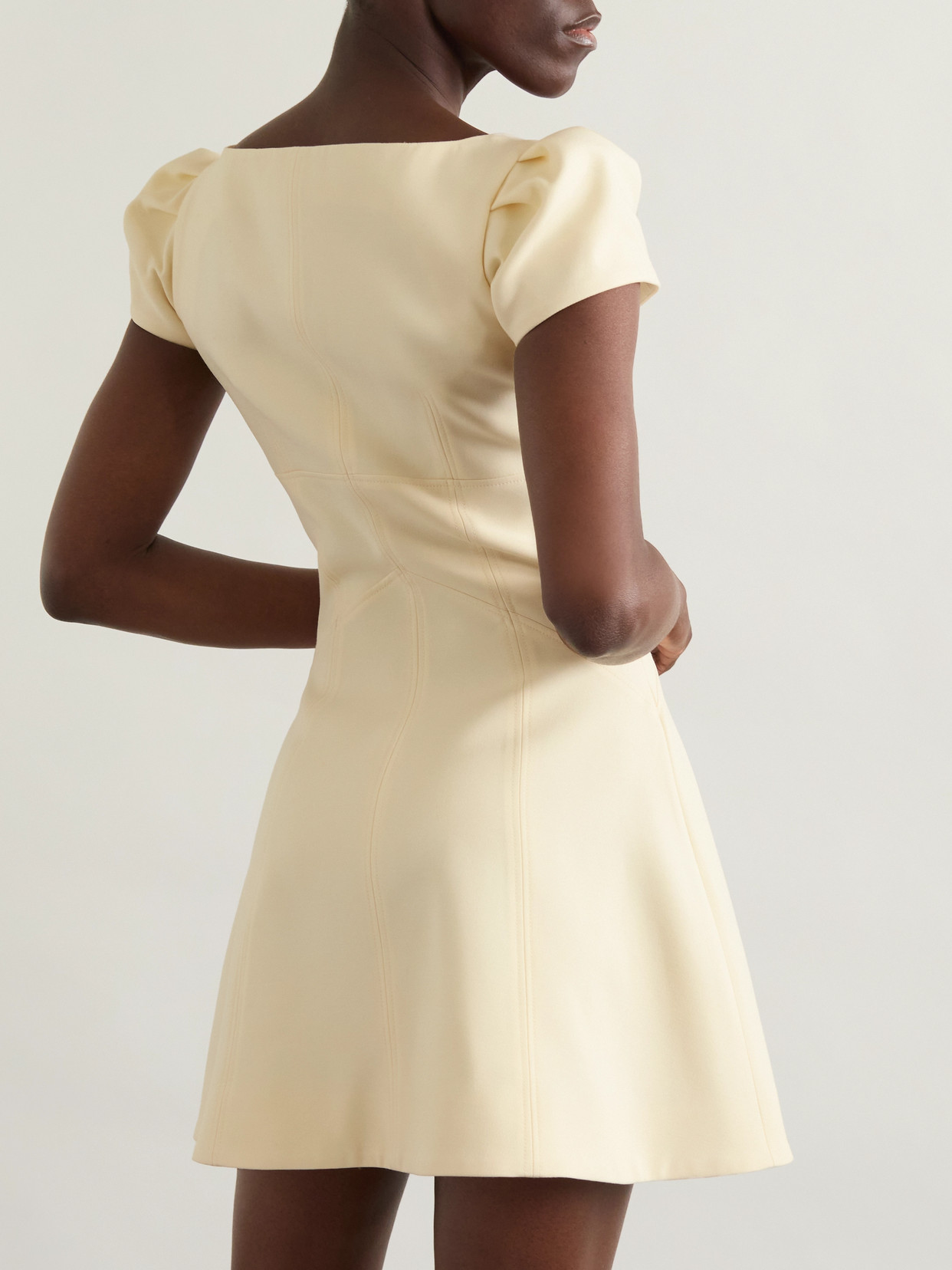 Shop Alexander Mcqueen Day Wool-blend Mini Dress