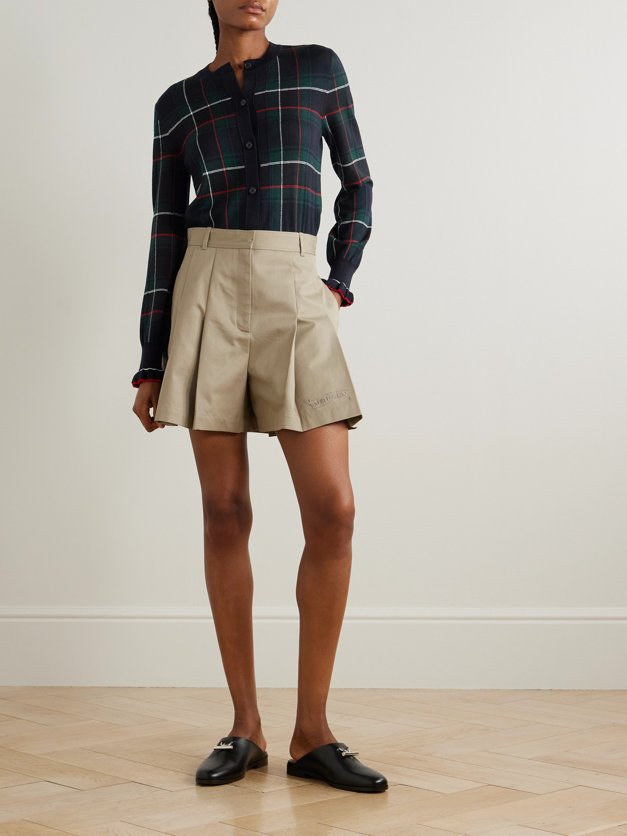 Alexander Mcqueen Checked Wool Cardigan In Multi