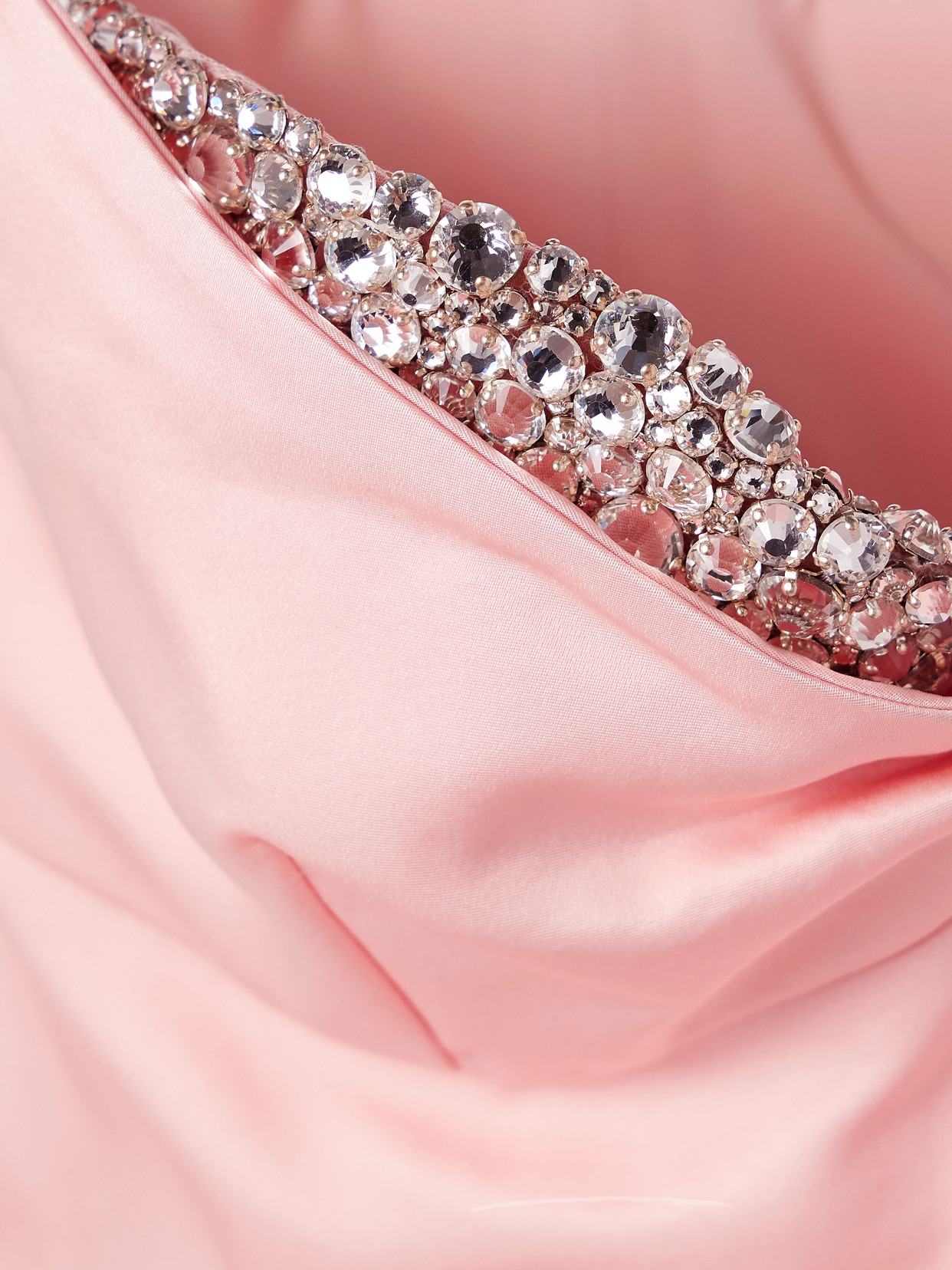 Alexander Mcqueen Strapless Crystal-embellished Taffeta Gown In Pink