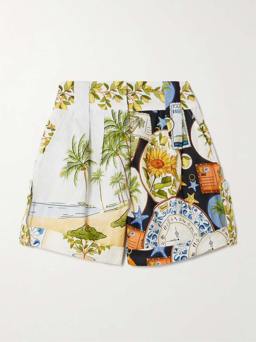 Farm Rio Printed Linen Shorts