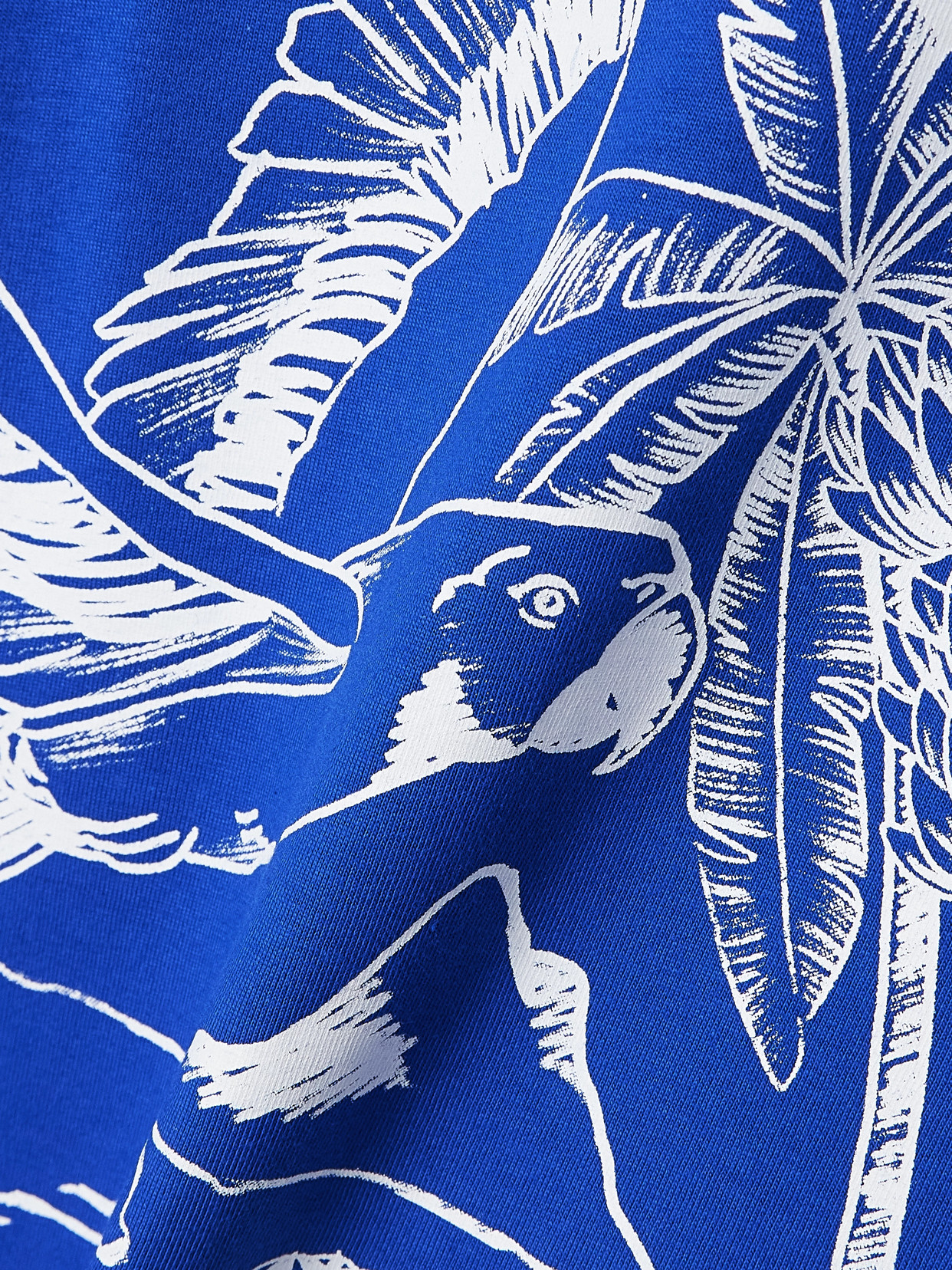Farm Rio Rio Oversized Printed Cotton-jersey Maxi Dress In Blue