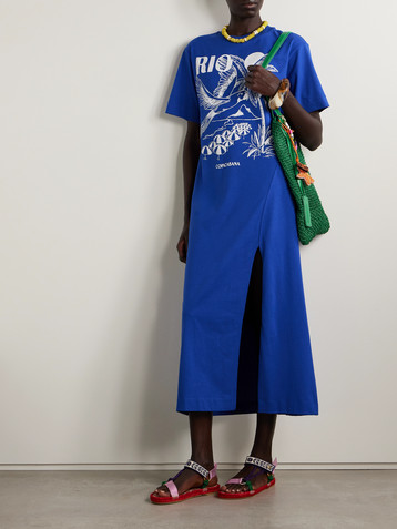 FARM Rio Rio oversized printed cotton-jersey maxi dress
