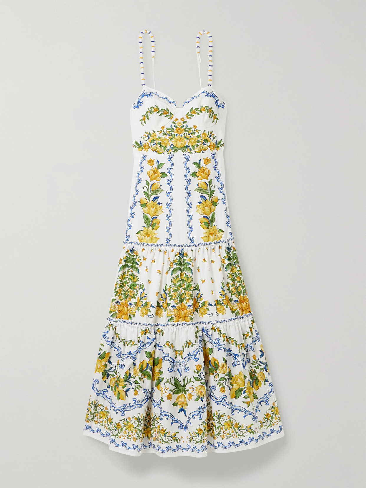 Farm Rio Sicily Midi Dress In White