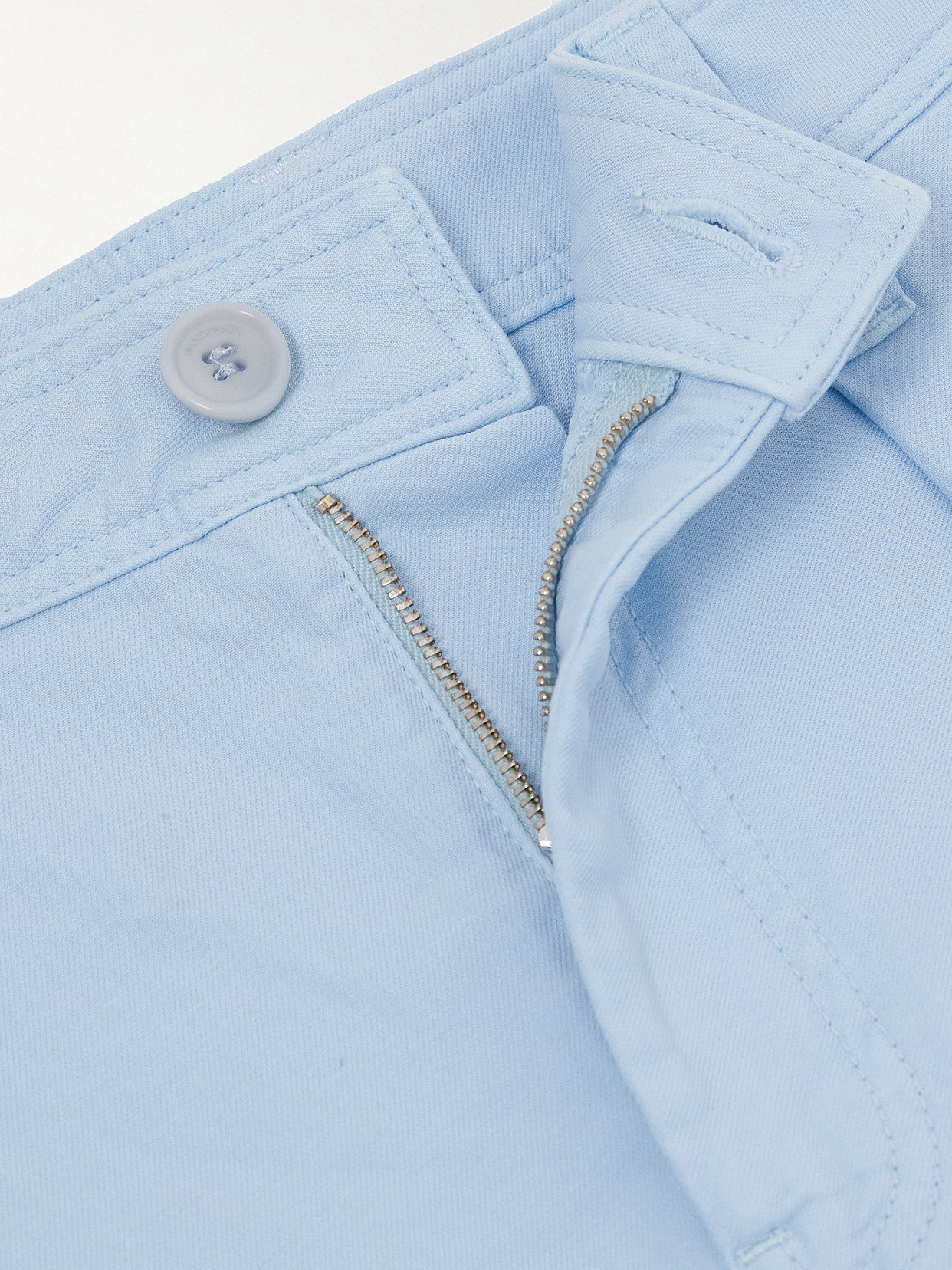 Jw Anderson Pleated Cotton-twill Barrel-leg Pants In Blue