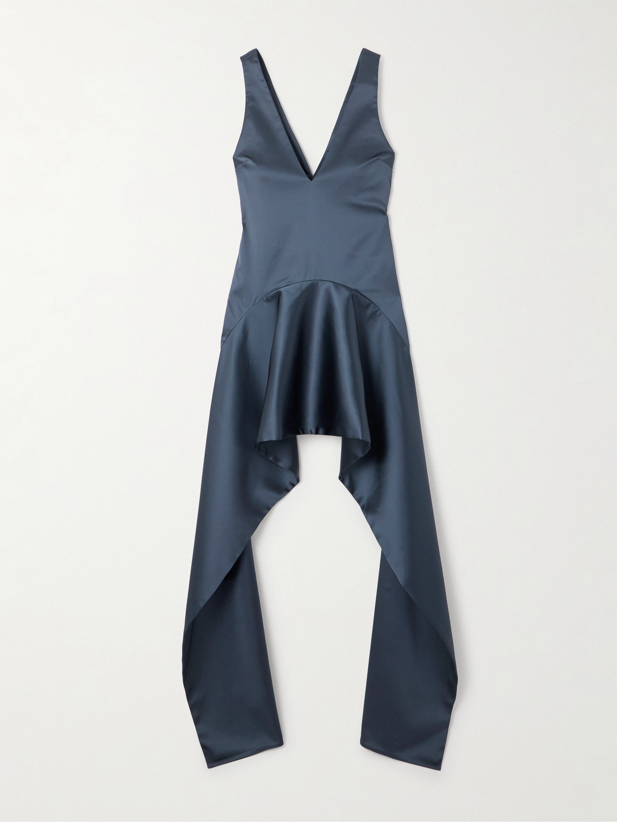 Jw Anderson Mens Steel Blue V-neck Panels Stretch-woven Mini Dress In Blue
