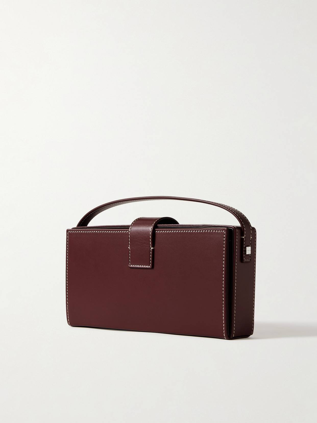 Magda Butrym Apolonia Embellished Leather Tote In Burgundy