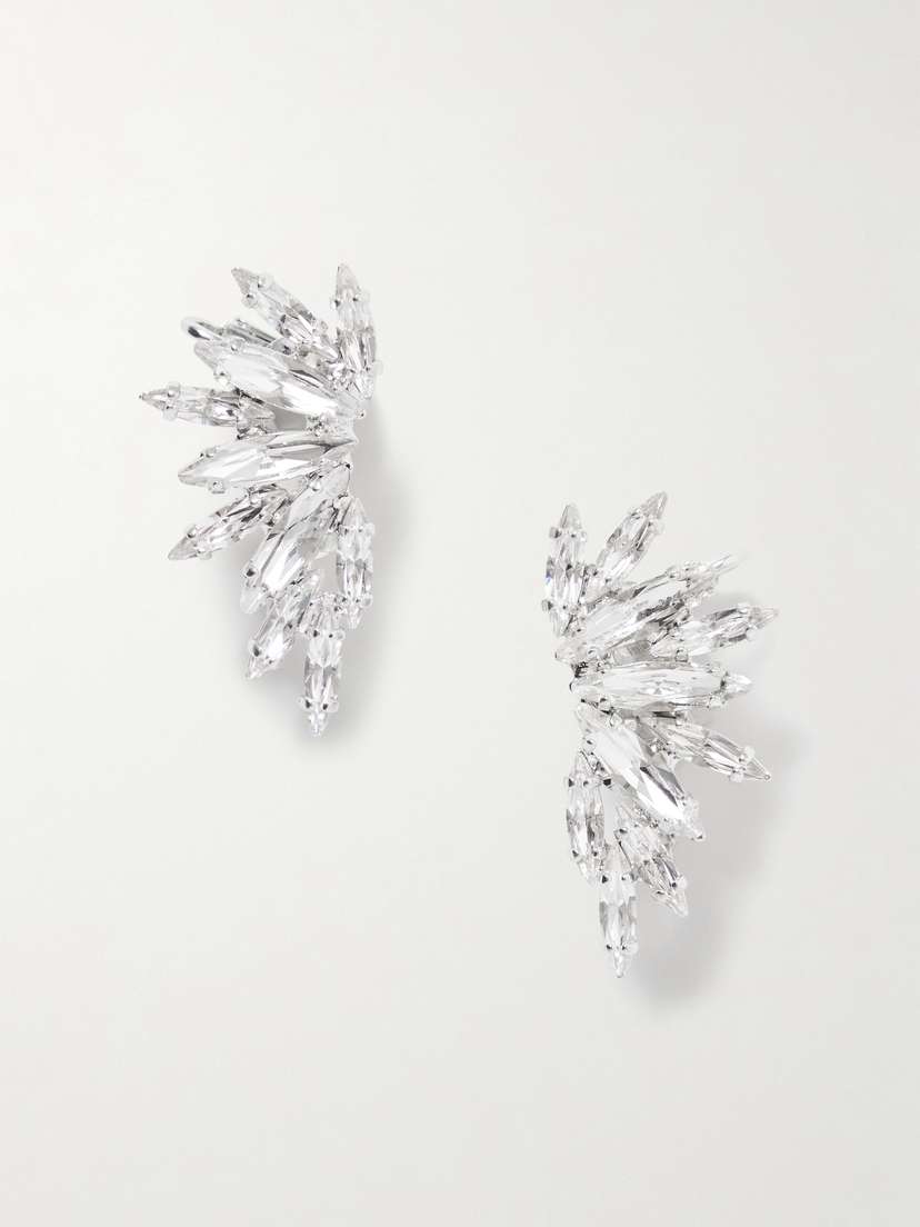 Magda Butrym tone Crystal Clip Earrings