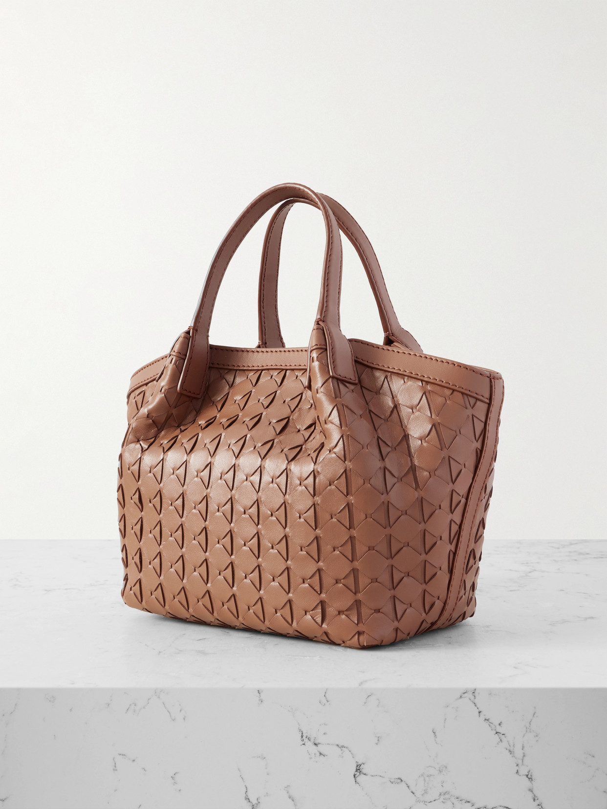 Serapian Secret Mini Woven Leather Shoulder Bag