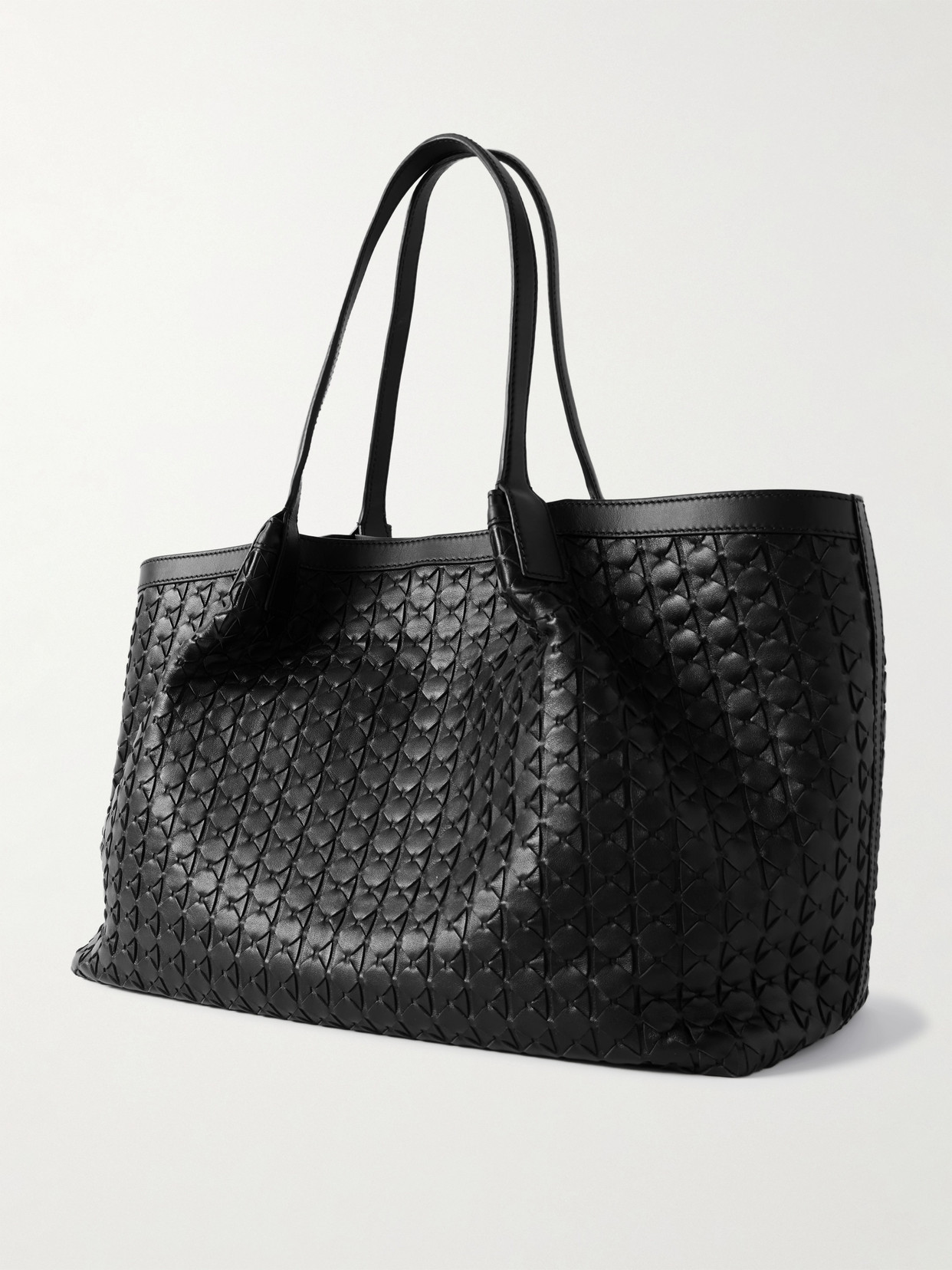 Serapian Secret Large Woven Leather Tote