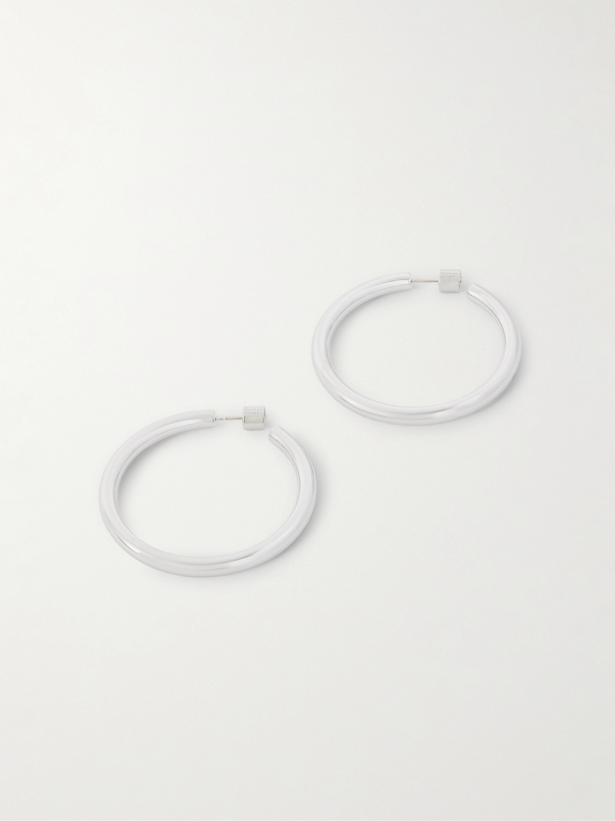 Jennifer Fisher Baby Lilly Silver-plated Hoop Earrings In Metallic