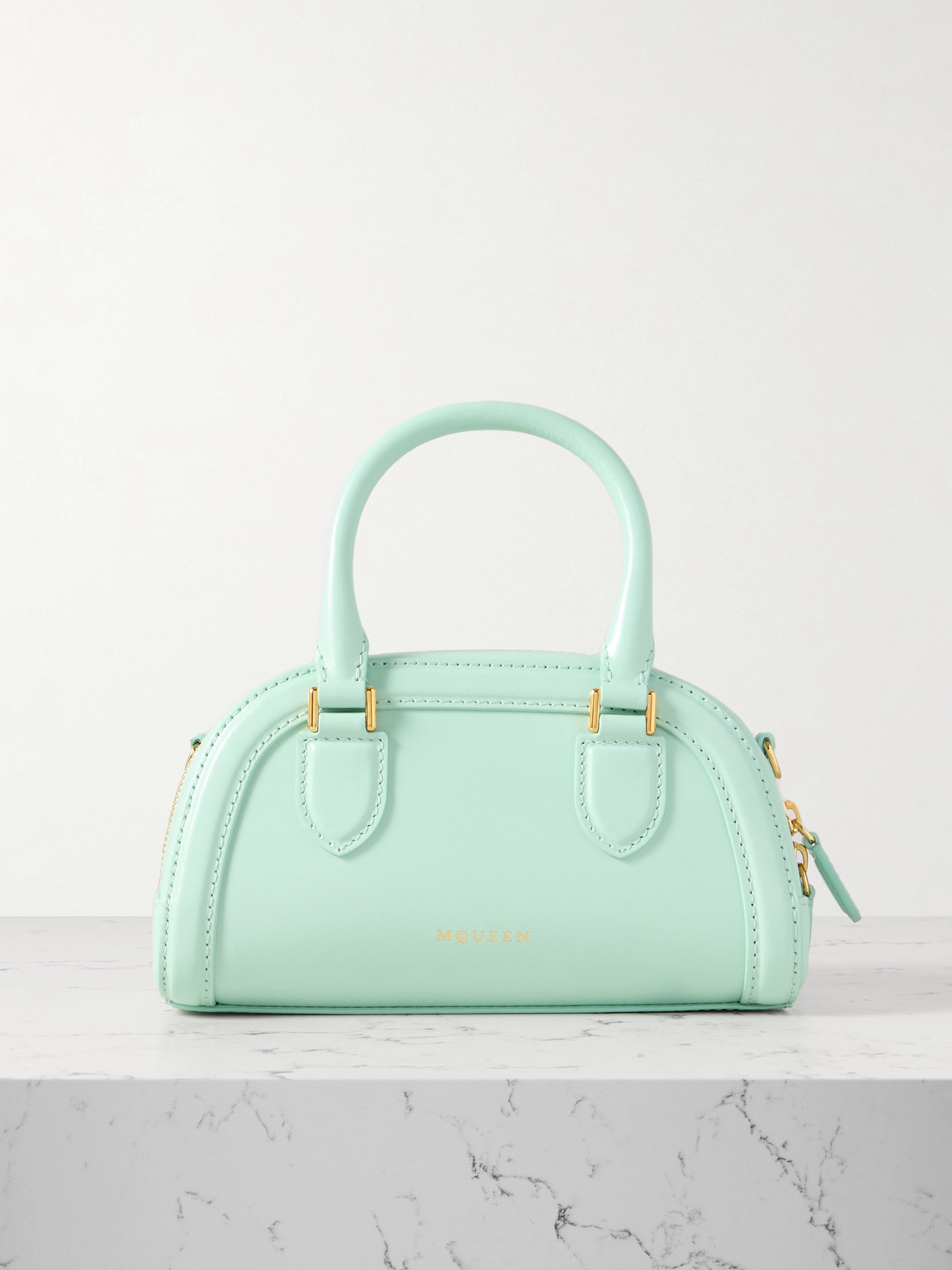 Alexander Mcqueen Birdee Boston Mini Leather Tote