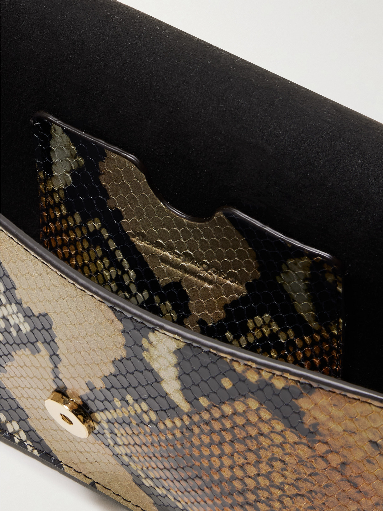 Alexander Mcqueen Skull Small Snake-effect Leather Shoulder Bag