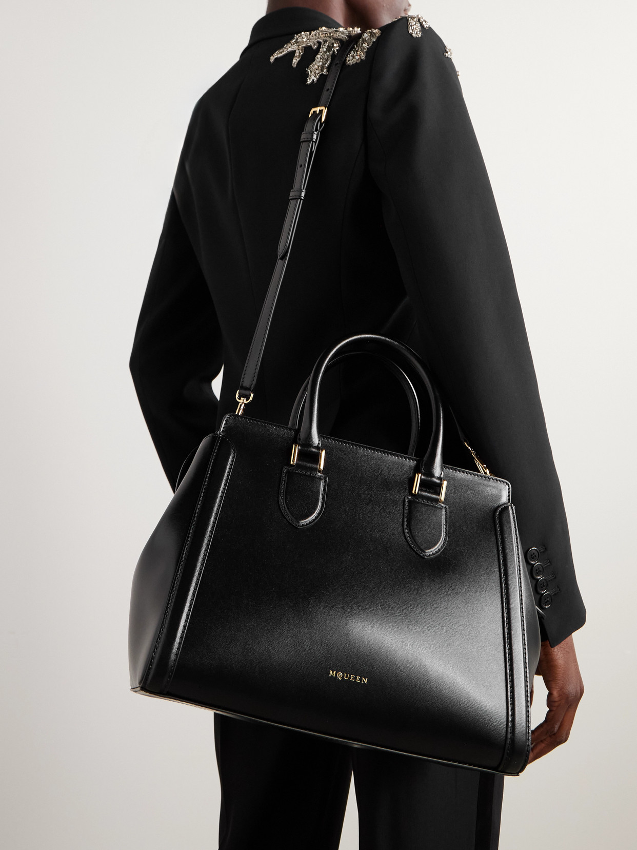 Alexander Mcqueen Birdee Large Leather Tote