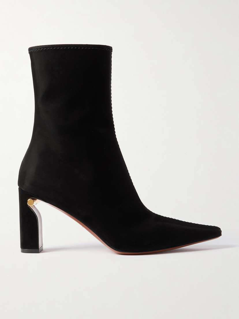 McQueen T-bar Suede Ankle Boots