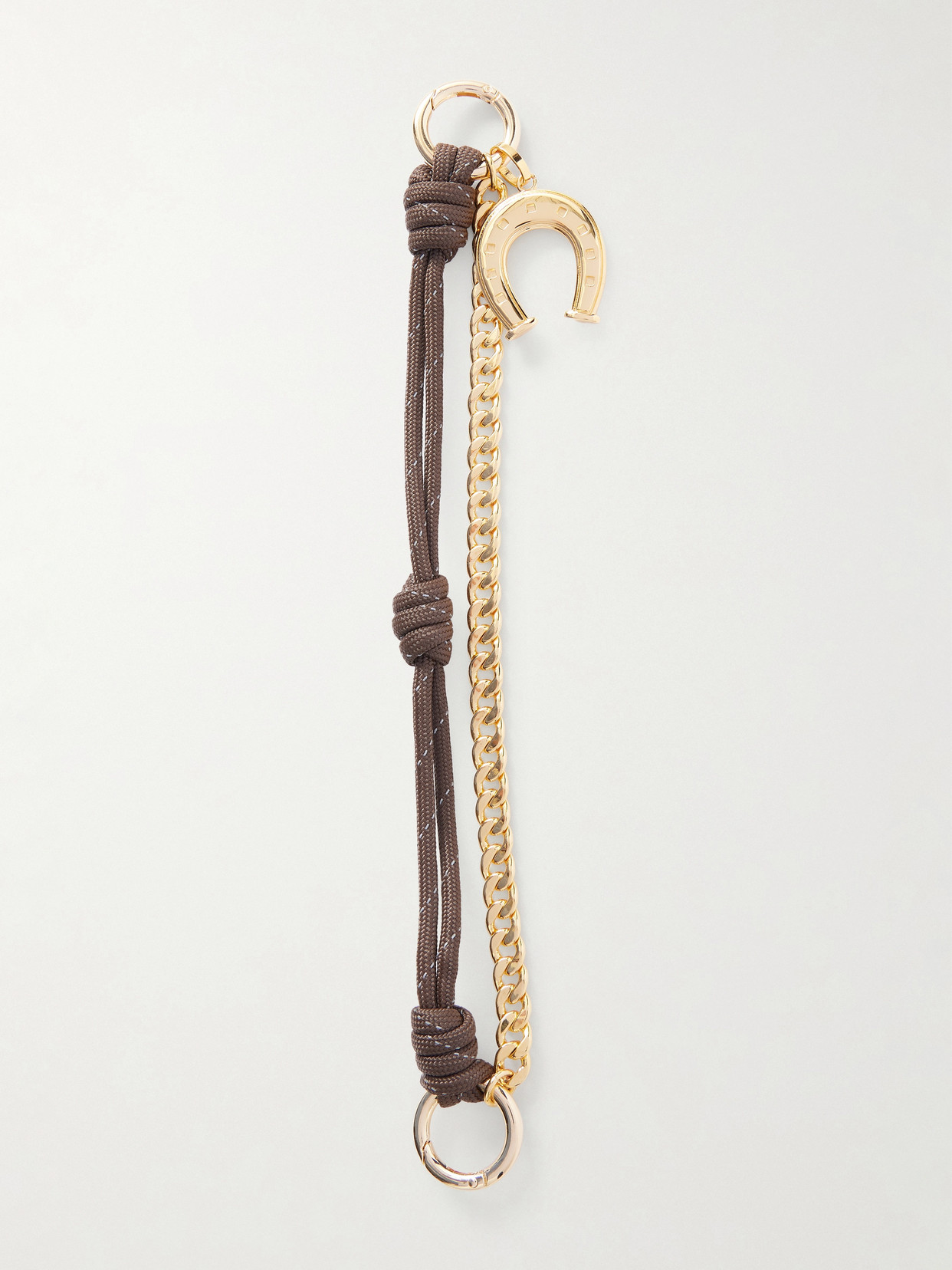 Martha Calvo Wish Me Luck Gold-plated And Cord Bag Charm In Multi