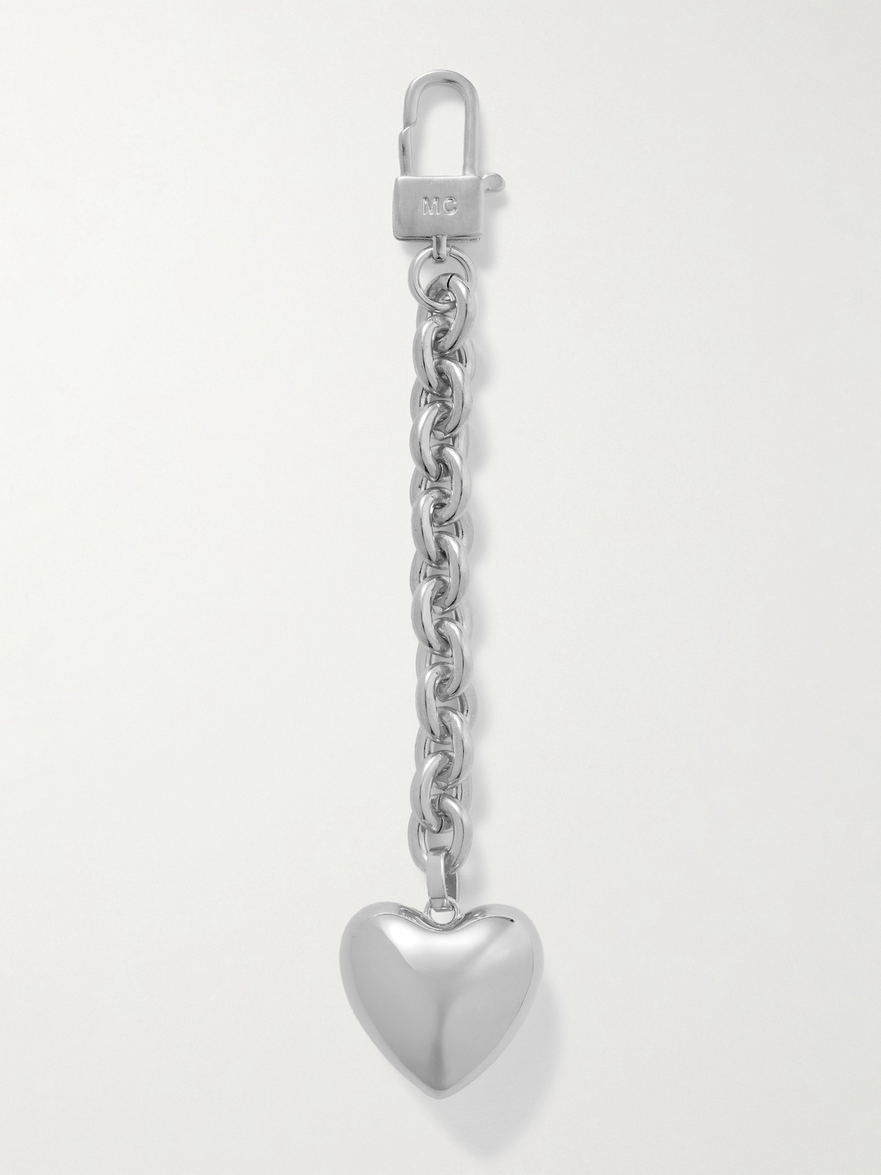 Martha Calvo Heart Rhodium-plated Bag Charm