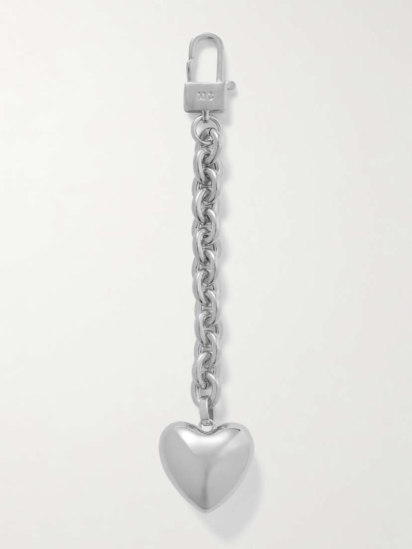 Martha Calvo Heart Rhodium-plated Bag Charm