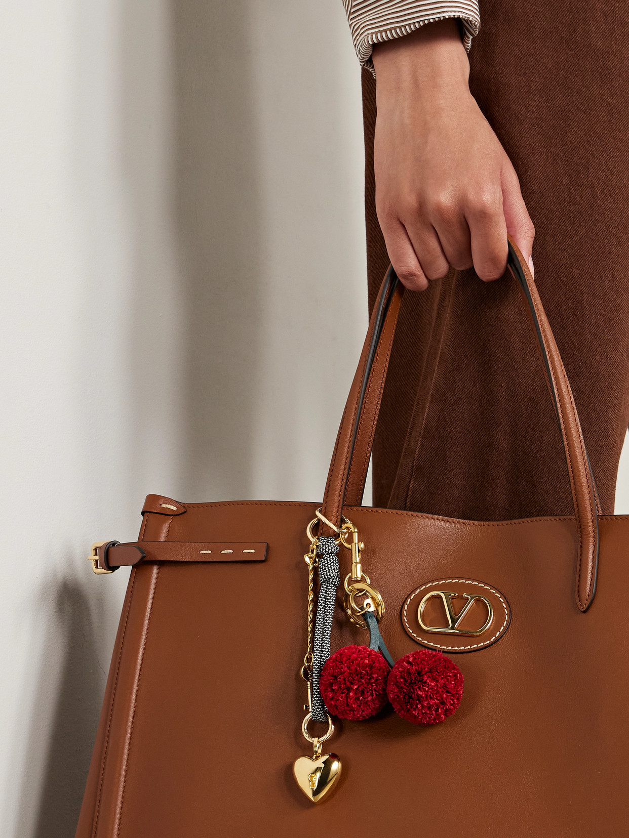 Martha Calvo Heart Gold-plated And Cord Bag Charm