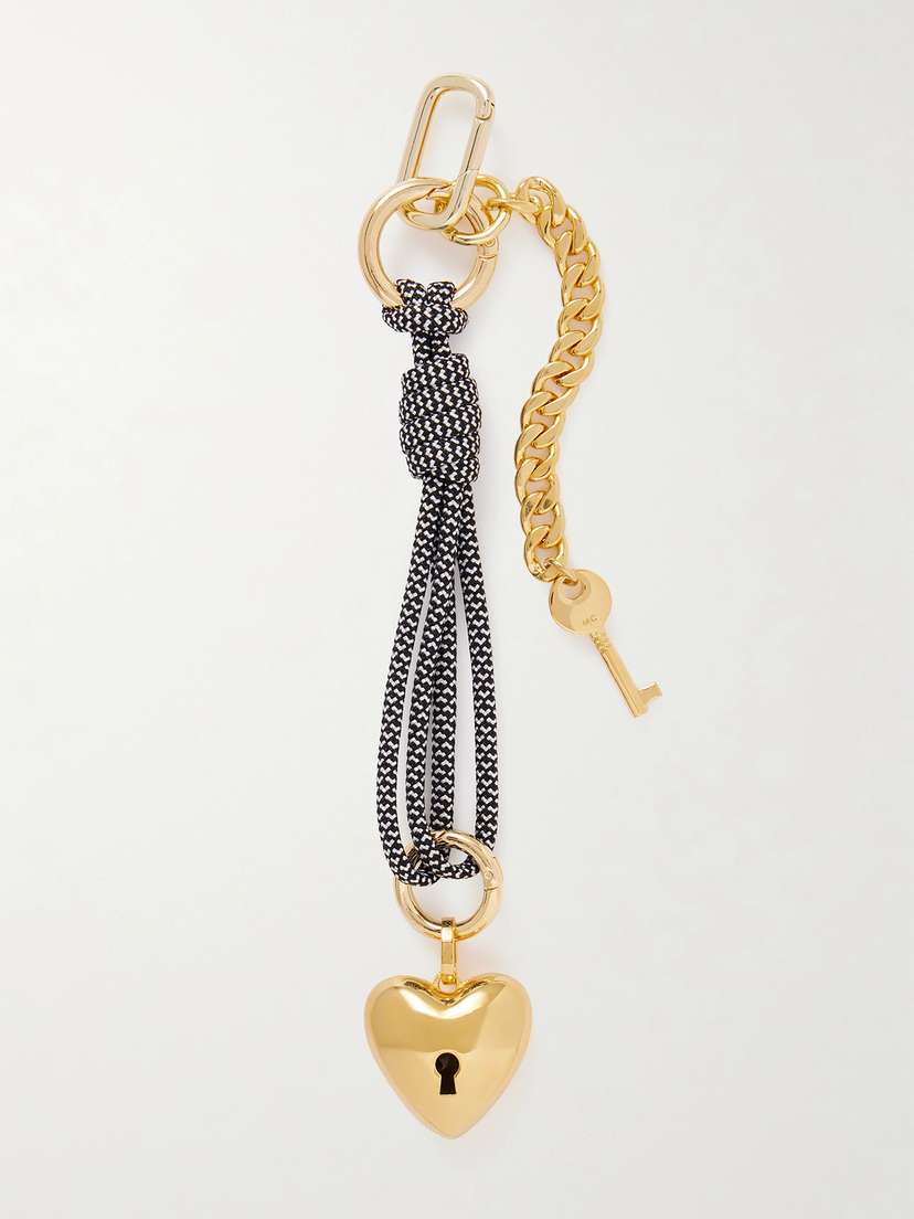 Martha Calvo Heart Gold-plated And Cord Bag Charm