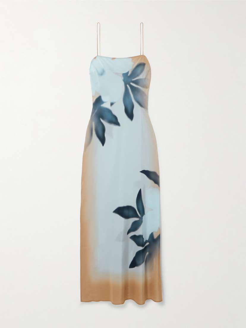 SIR. Floral-print Silk Maxi Dress