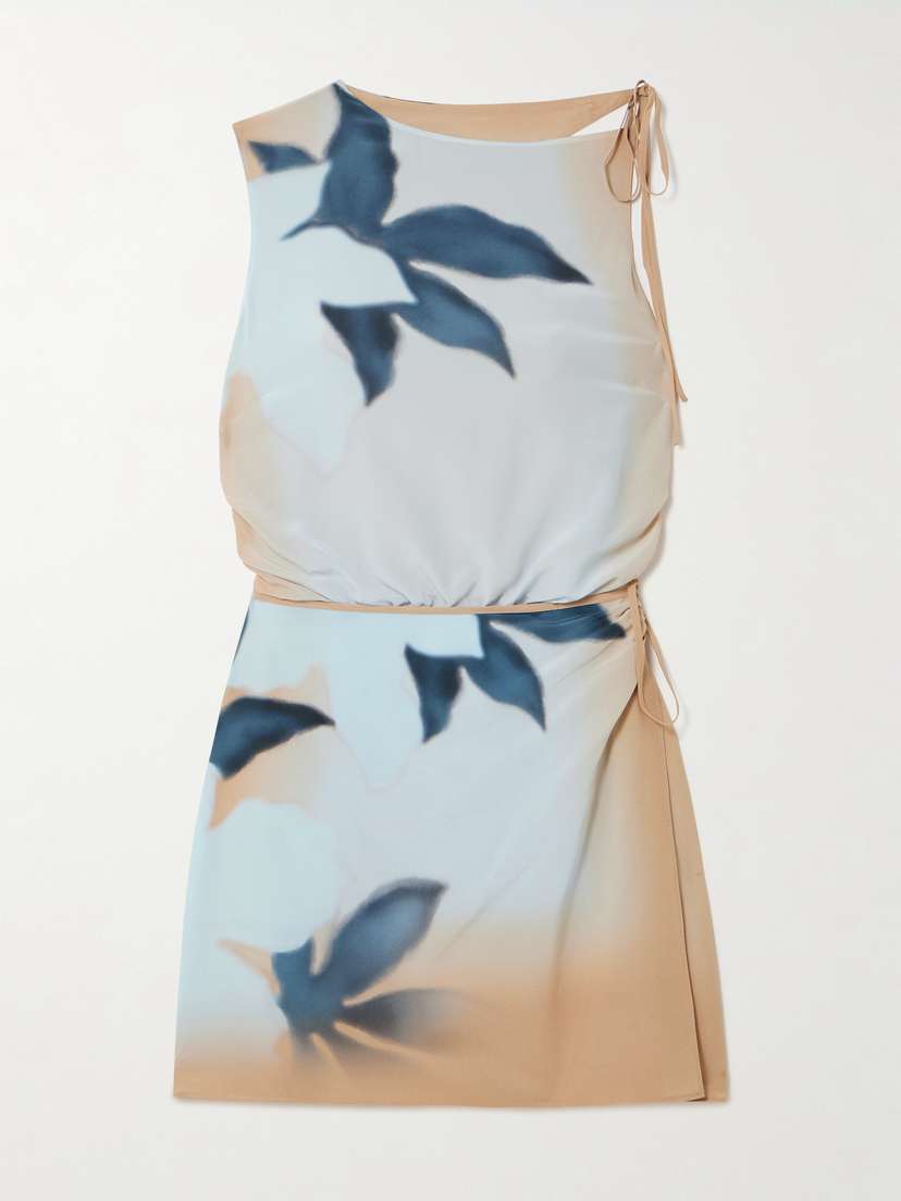 SIR. Open-back Silk Crepe De Chine Mini Dress