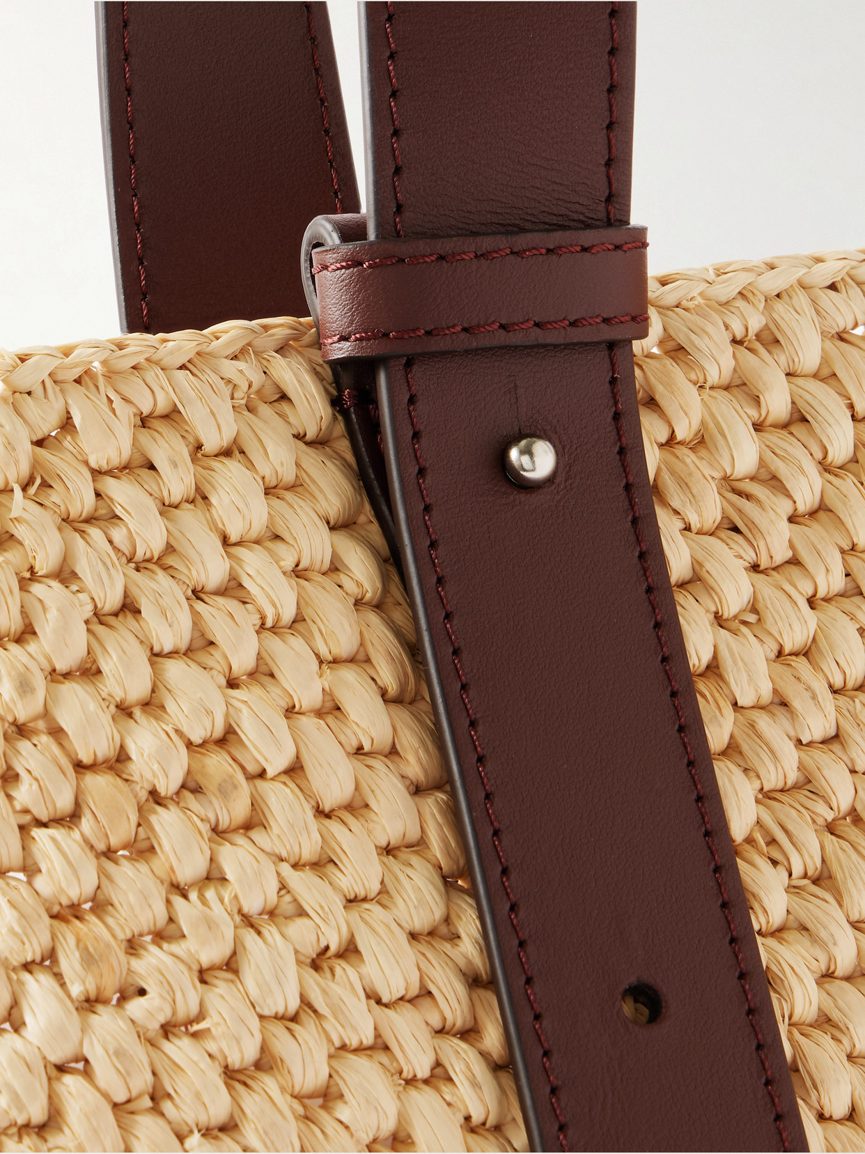 Lié Studio - Bianca Large Leather-Trimmed Raffia Tote