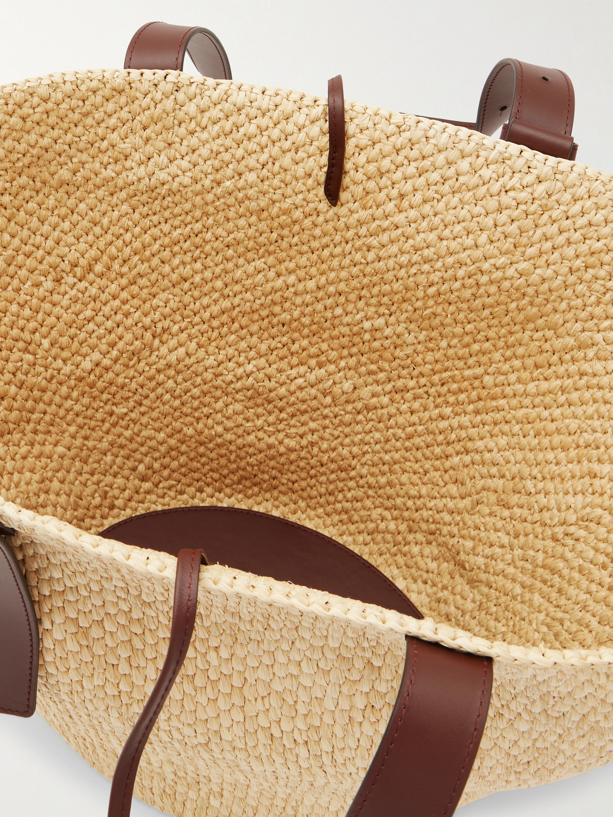 Lié Studio - Bianca Large Leather-Trimmed Raffia Tote