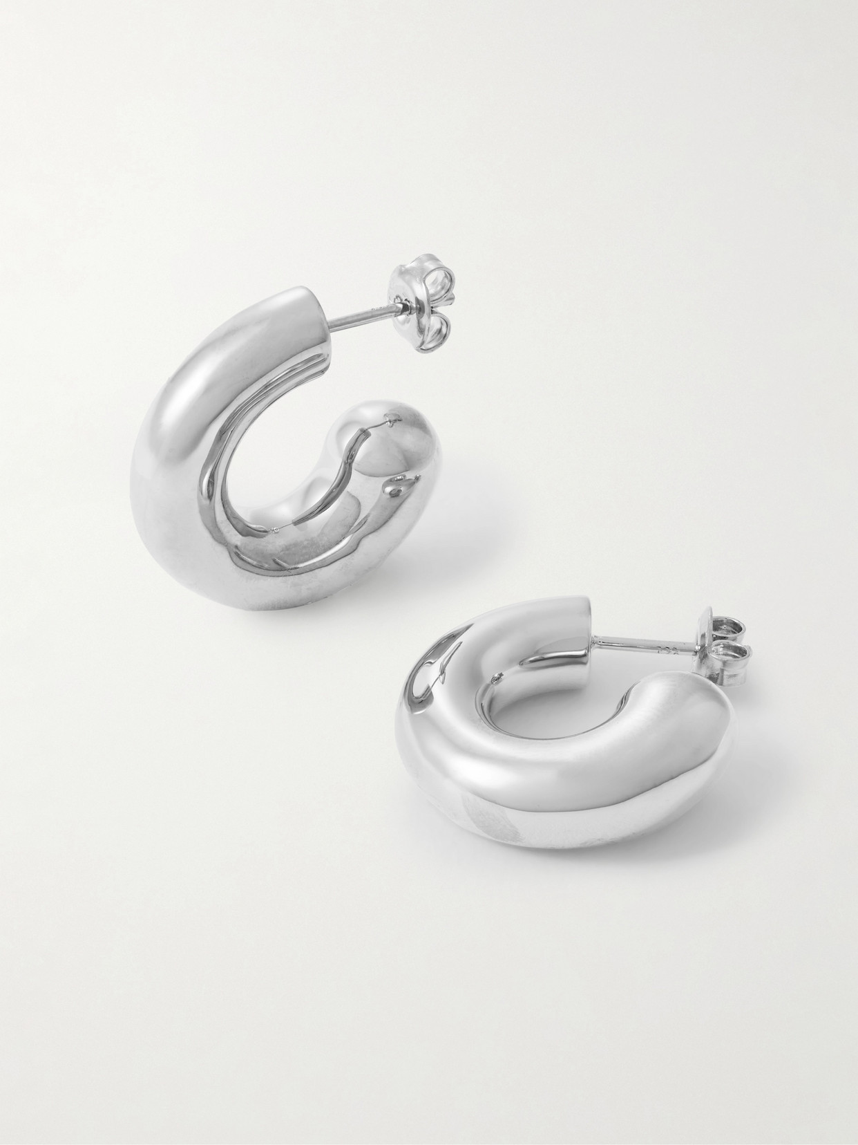 Lie Studio The Rose Silver Hoop Earrings