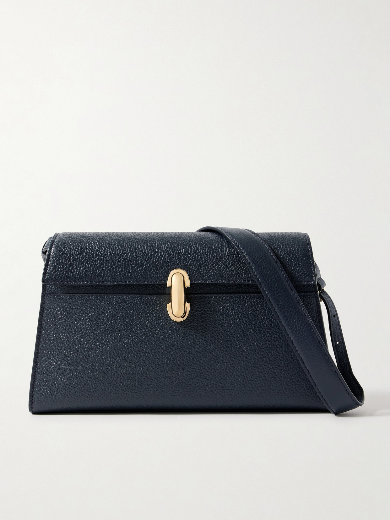 Savette Symmetry Textured-leather Shoulder Bag In Blue
