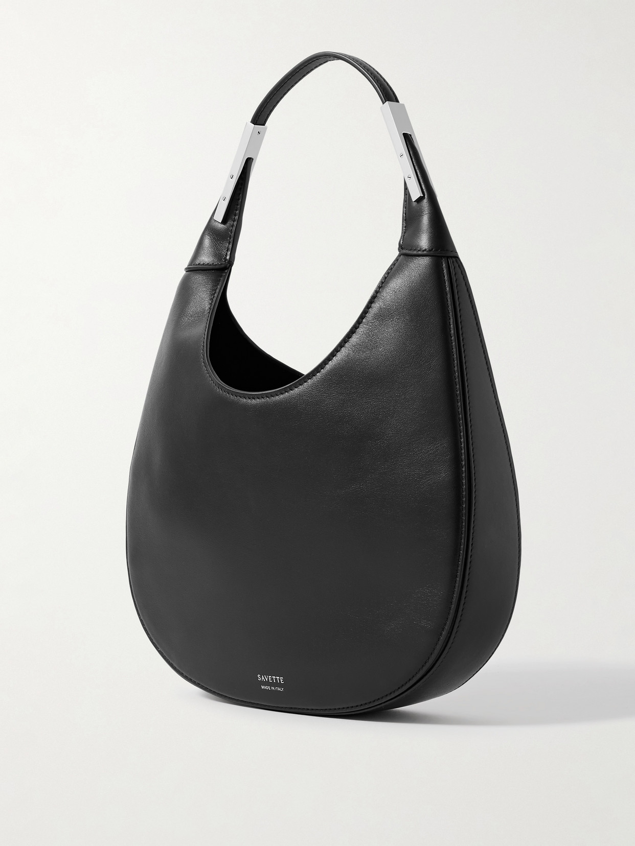 Savette Florence Small Leather Shoulder Bag In Black