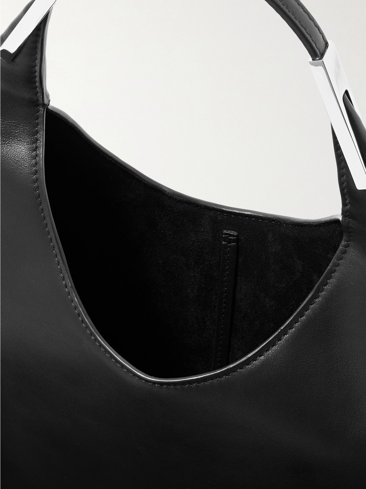 Savette Florence Small Leather Shoulder Bag In Black